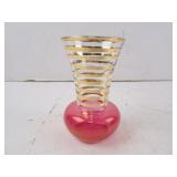 Vintage Bartlett Collins Mini Cranberry Glass Bud