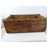 Antique Gary Indiana Screw & Bolt Wood Crate 28"