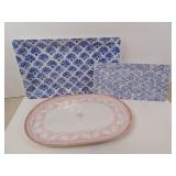 Lot of 3 Sur La Table Melamine Trays