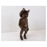 10" Carved Wood Cowboy Statue