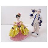 Lot of 2 Vintage Porcelain Decorative Figure