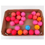 Lot of Neon Color Matte Coated Golf Balls