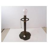 Vintage Bronze Base Electric Lamp - Missing shade