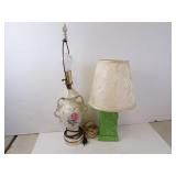 Lot of 2 Vintage Ceramic Base Lamps