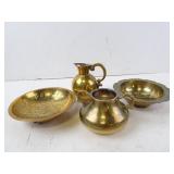 Lot of India Brass Bowls & Pitchers