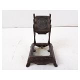 Antique Cast Iron Inkwell Desk Pen Rest