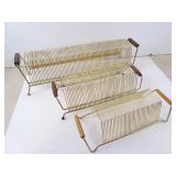 Lot of 3Mid Century Modern Gold Tone Record