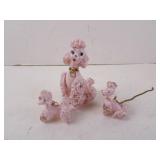 Lot of 3 Vintage Japan Pink Spaghetti Porcelain