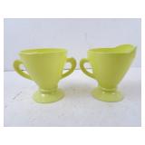 Vintage Hazel Atlas Ovid Platonite Yellow