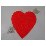 Vintage Popcorn Plastic Valentines Heart 18" x