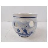 Vintage Delft Bluaw Luminary Candle Holder