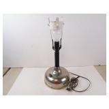 Vintage Electric Converted Lamp with Oil Lamp