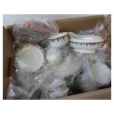 Set of Cleveland China Bridal Rose 18kt Gold