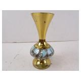 Vintage Delft Holland Brass & Marbled Porcelain