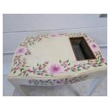 Vintage Planter Table with Copper Bed 22.5"x26"