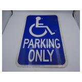 Metal Handicap Parking Sign 18"x12"