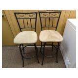 Set of Swivel Bar Stools - 27" Seat Height