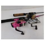 Three Fishing Rods / Reels