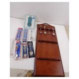 Collectible Spoons with Display Rack