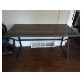 Grey Wood-Grain Style Desk Table 55' Wide -