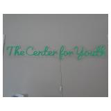 The Center For Youth' Faux Neon Sign