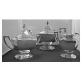 3pc Sterling silver tea set