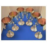 Sterling silver 6 goblets