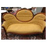 Victorian carved back sofa
