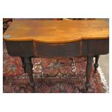 Period maple/walnut 5leg Dtable (1of2)