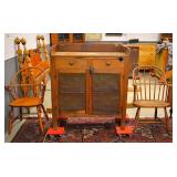 Walnut 8punched tin Wythe pie safe