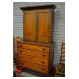 Mahogany 2pc linen press