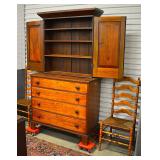 Mahogany 2pc linen press