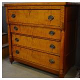 Cherry & maple 4drawer chest