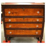 Cherry/curly maple Federal chest