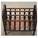 Spool turned magazine rack