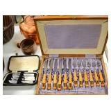 Bakelite handle sheffield knifef set