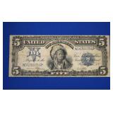 US $5 Indian Head large blanket bill