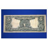 US $5 Indian Head large blanket bill
