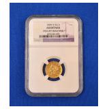 1859D $2.5 Liberty Graded gold coin