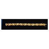 14K YG 7 1/4' X-link bracelet Italy