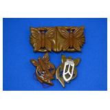 Bakelite belt & shoe buckles