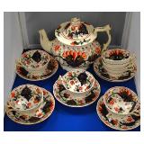 Gaudy Welsh tea set