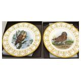Boehm porcelain Owl plates