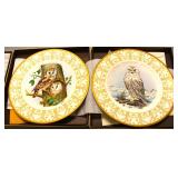 Boehm porcelain Owl plates