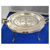 Sheffield plate roll lid buffet warmer