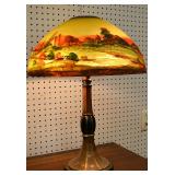 Reverse painted chipped ice shade