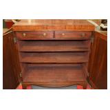 Mahogany inlay 2door silver cabinet