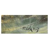 Framz Wallis painting framed