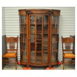 Winged griffin unusual round oak china