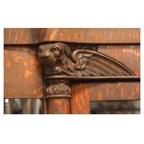 Winged griffin unusual round oak china